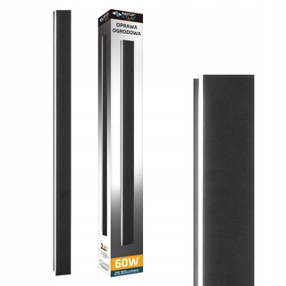 Záhradné nástenné svietidlo - Záhradné nástenné svietidlo v čiernej farbe s integrovaným 60 W LED zdrojom